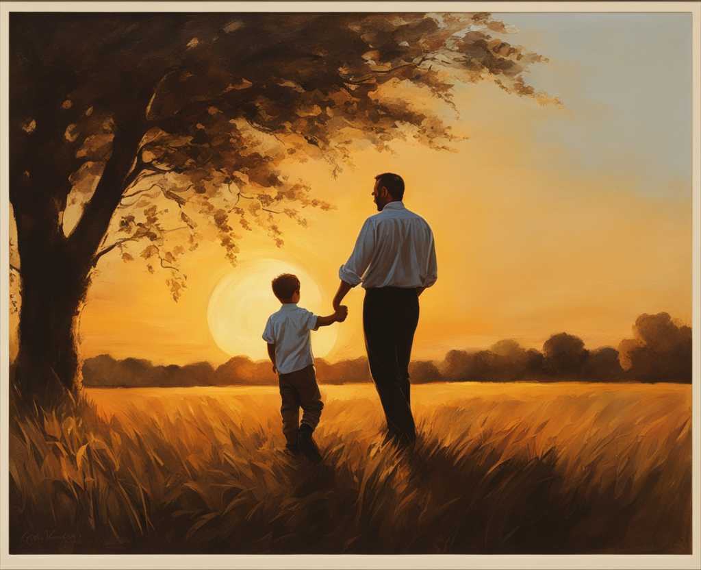 father-and-child-standing-in-a-field-warm-glow-of-the-setting-sun-tender-moment-natural-light-wa