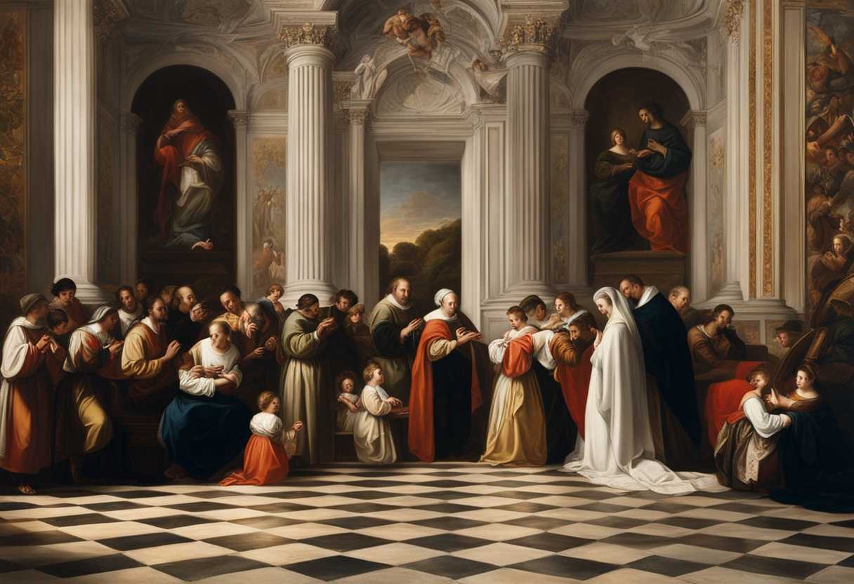 Priestly-families-in-traditional-attire-praying-together-with-love-and-unity-children-close-by_vsxb
