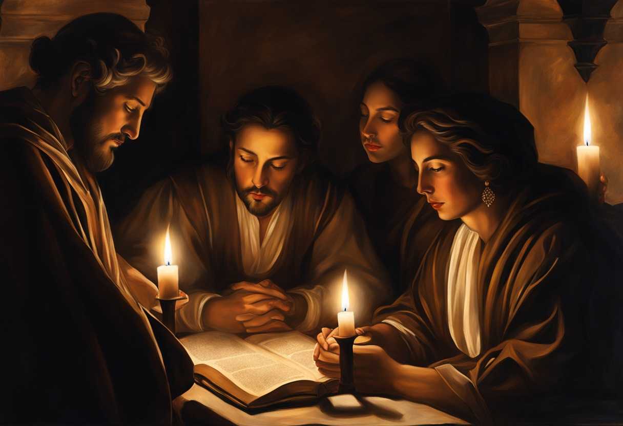 Candlelit-prayer-gathering-serene-faces-clasped-hands-whispers-of-hope-seeking-spiritual-connect_bndt