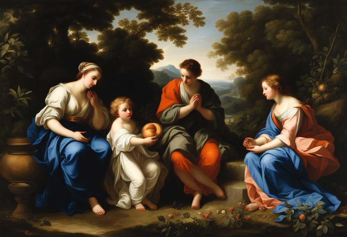 A-serene-gathering-in-nature-praying-for-purity-and-harmony-amidst-vibrant-greenery_czev