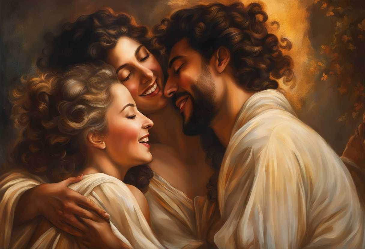 A-warm-golden-hour-scene-of-compassionate-individuals-embracing-vulnerable-people-sharing-laughter_kigz