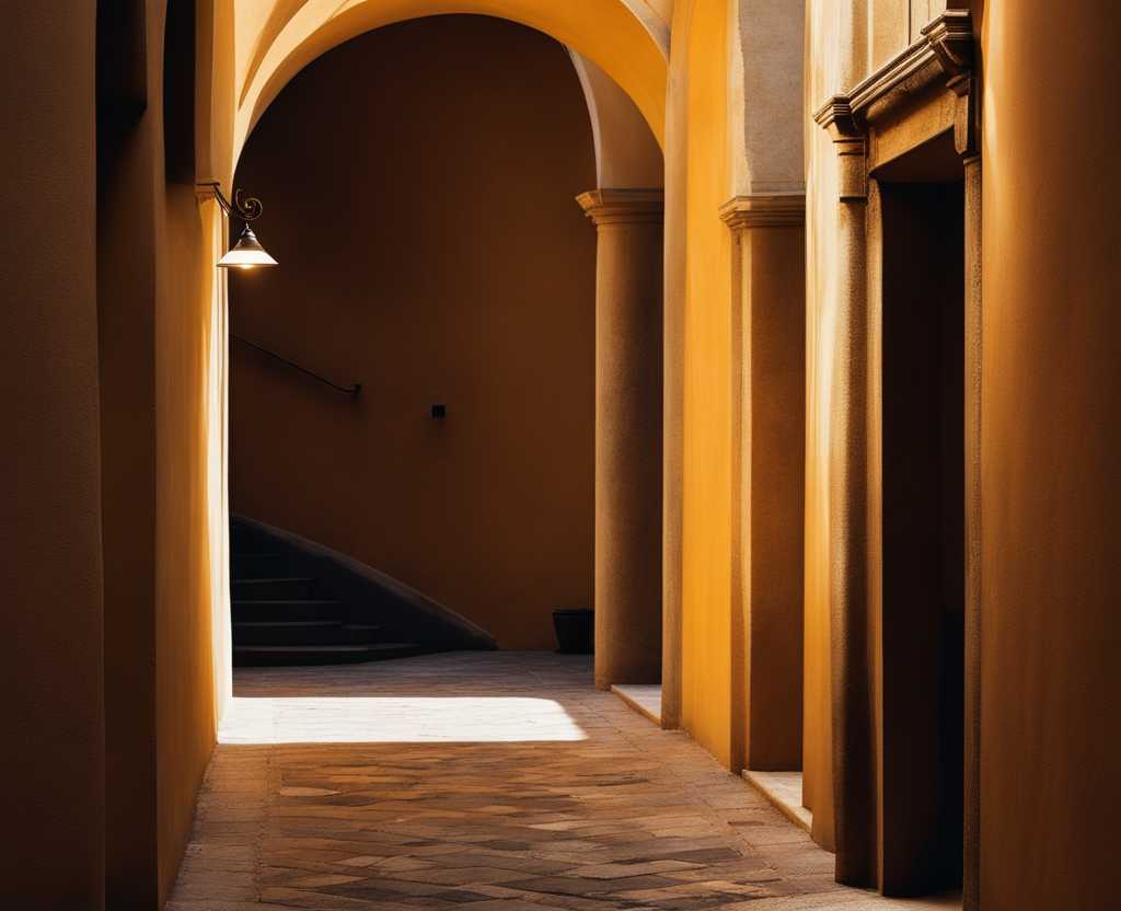 lamp-and-path-illuminated-by-warm-light-serene-atmosphere-detailed-textures-inviting-brightness-