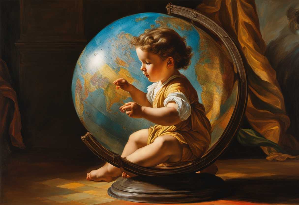 A-child-joyfully-explores-a-colorful-globe-sunlight-illuminating-their-curious-gaze_nffe