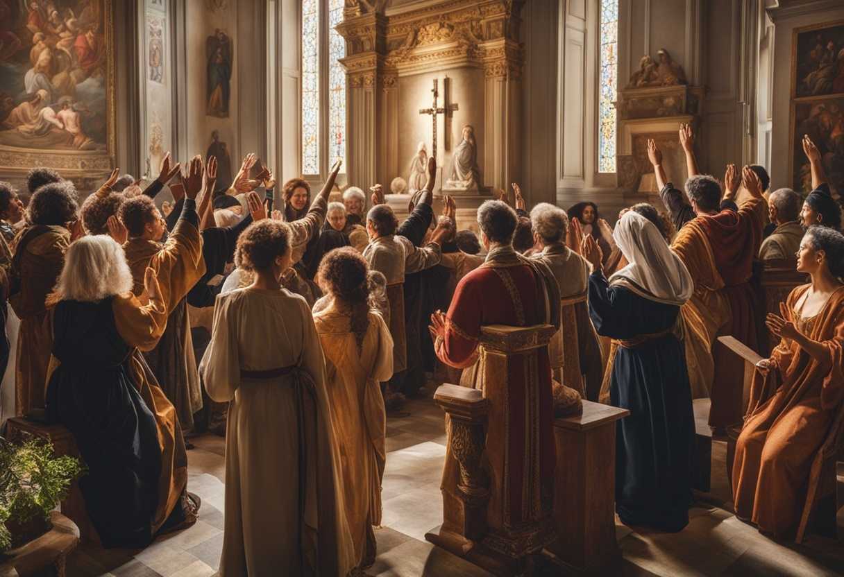 A-diverse-group-in-a-serene-church-hands-raised-in-gratitude-united-in-faith_nfmy