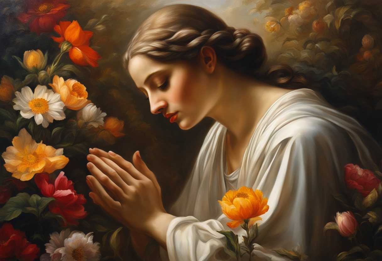 Devout-figure-praying-earnestly-surrounded-by-vibrant-flowers-serene-atmosphere-soft-light-spiri_dymh