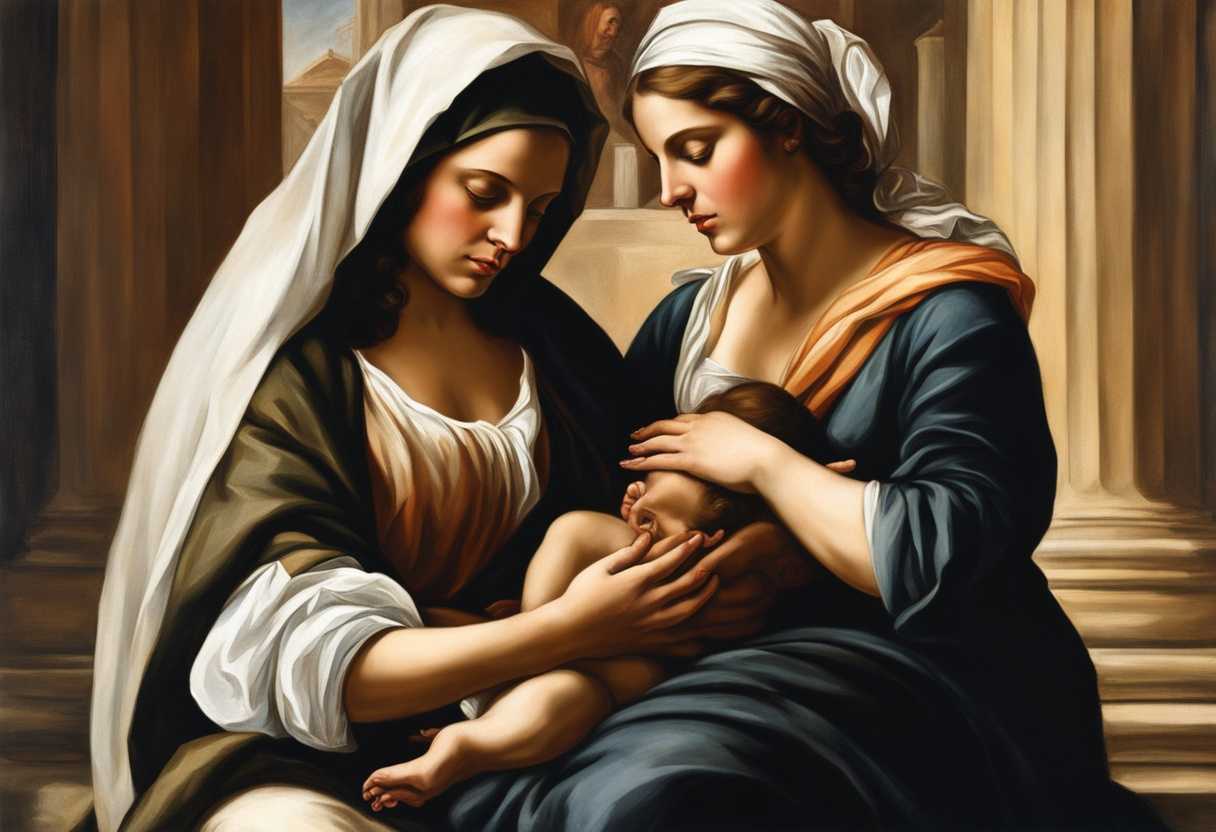 Compassionate-woman-aiding-the-less-fortunate-surrounded-by-warmth-kindness-and-community-support_hmwp