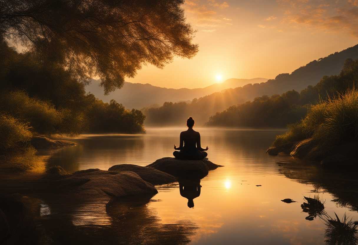 Sunrise-over-a-serene-landscape-a-person-meditating-surrounded-by-nature-s-beauty-peaceful-refle_okoy