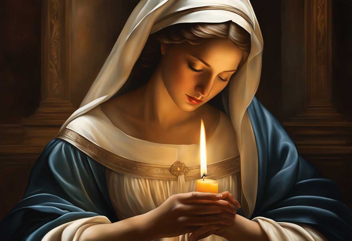 Praying-fervently-with-St-Anne-candles-flickering-serene-atmosphere-deep-devotion-peaceful-setti_gemu