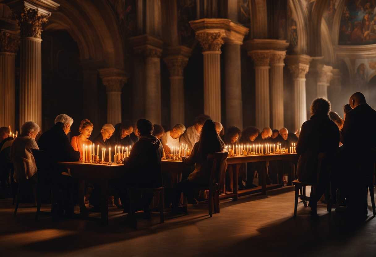 Diverse-group-praying-together-at-candlelit-church-faces-aglow-with-unity-and-spiritual-connection_ehwf