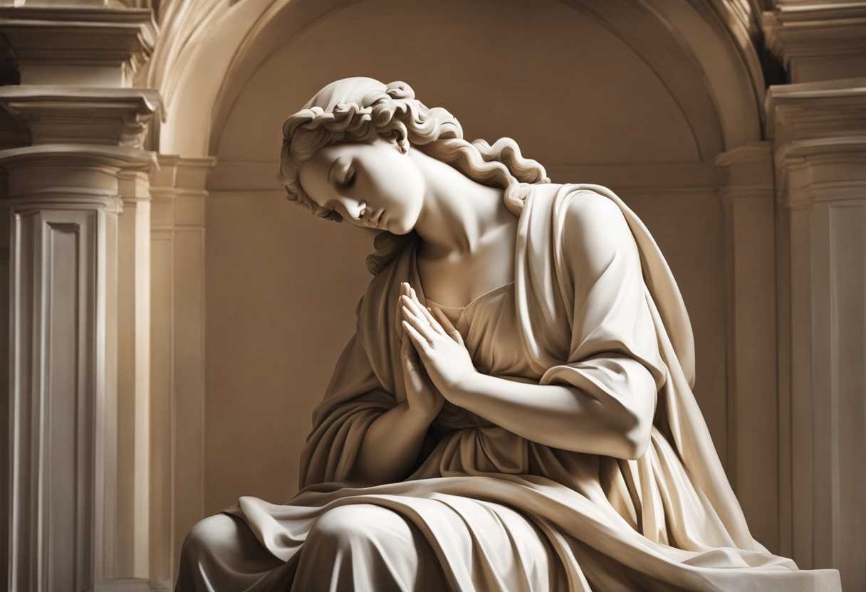 Serene-figure-in-prayer-surrounded-by-soft-light-symbolizing-love-and-compassion-peaceful-atmosph_novl