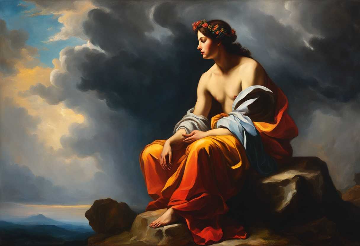 A-serene-figure-meditating-under-a-stormy-sky-vibrant-colors-breaking-through-clouds-hopeful-expre_mauw