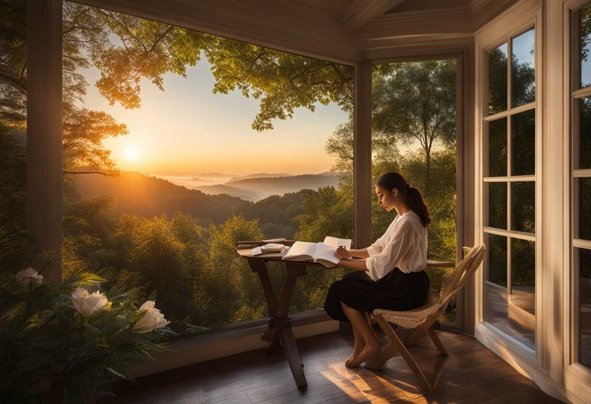 Serene-individual-journaling-at-sunrise-surrounded-by-nature-reflecting-on-personal-growth-peacef_pynp