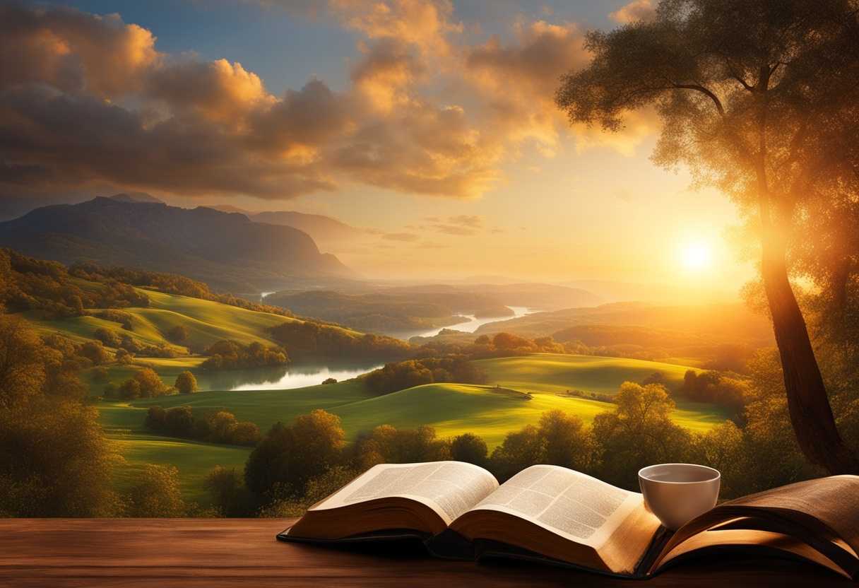 Inspiring-sunrise-over-a-serene-landscape-open-Bible-gentle-light-peaceful-atmosphere-uplifting-_jfbz