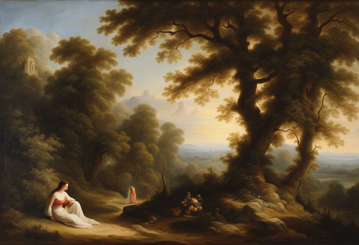 Tranquil-landscape-soft-light-filtering-through-trees-meditative-figure-serene-atmosphere-divine_nyie