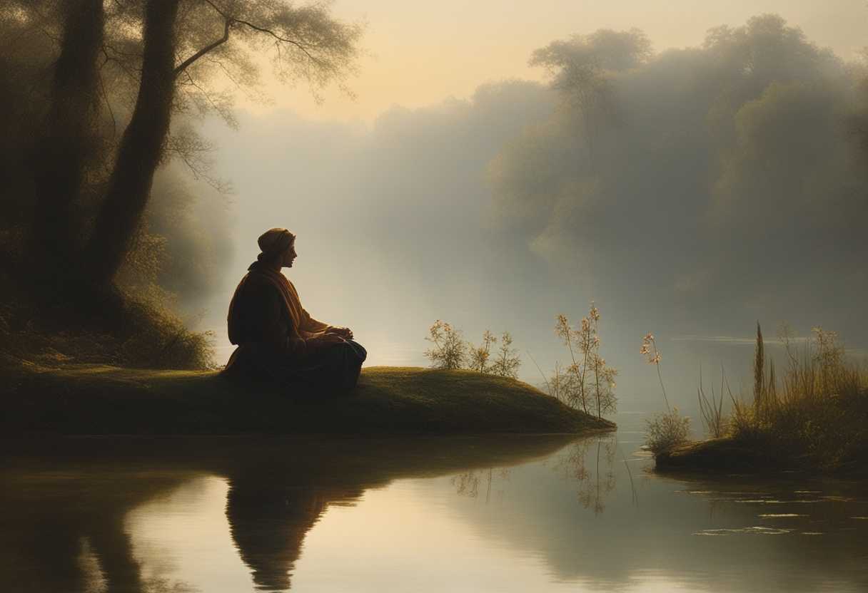 Serene-figure-meditating-by-a-tranquil-lake-surrounded-by-soft-mist-and-gentle-nature_rbtu