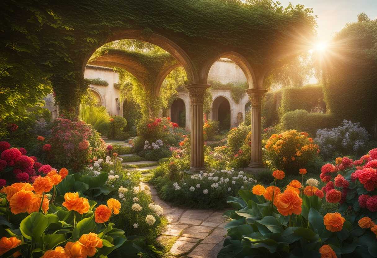 Lush-garden-at-dawn-vibrant-flowers-gentle-hands-nurturing-plants-serene-atmosphere-warm-sunligh_gaib
