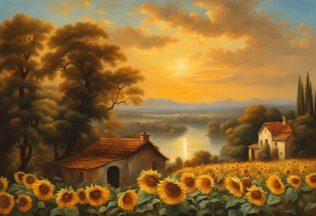 Serene-landscape-vibrant-sunflowers-gentle-breeze-joyful-people-laughing-warm-sunlight-peaceful_hkrq