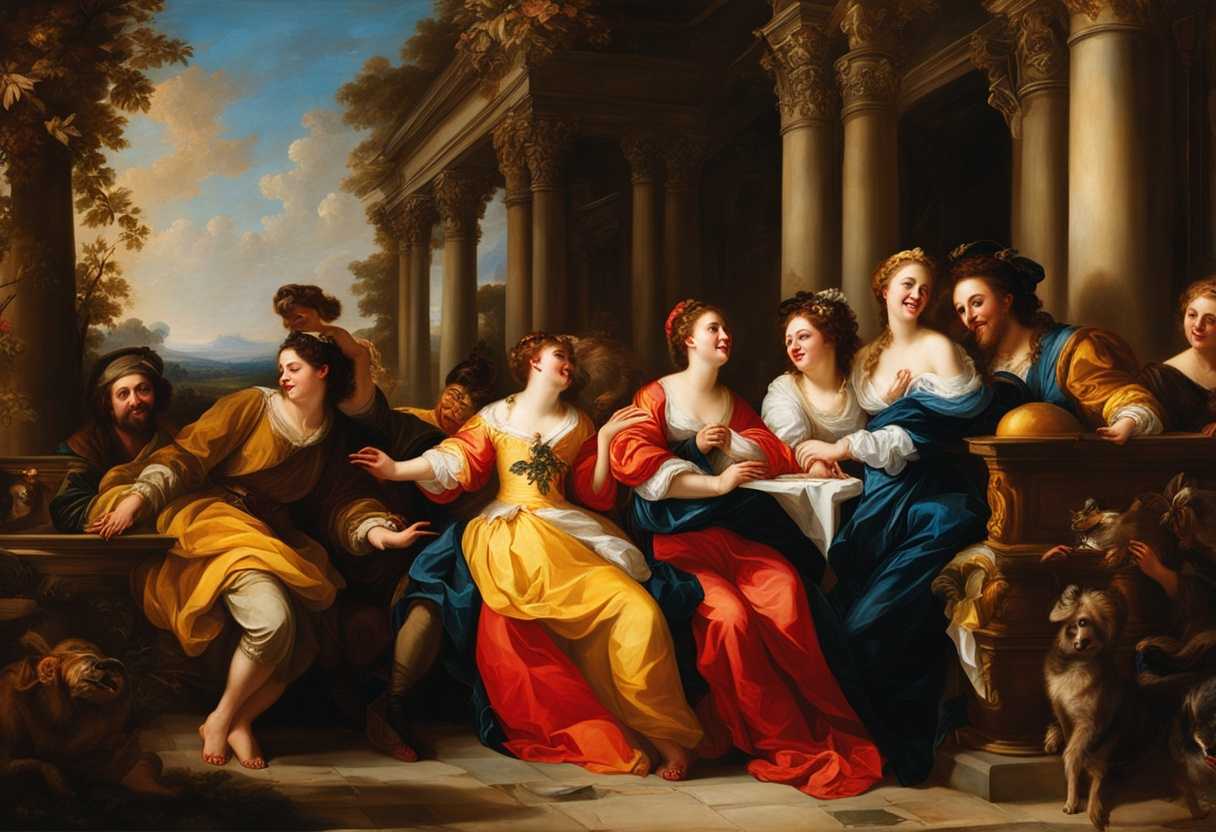 Vibrant-gathering-of-friends-laughing-colorful-decorations-joyful-atmosphere-warm-sunlight-candi_hiqu