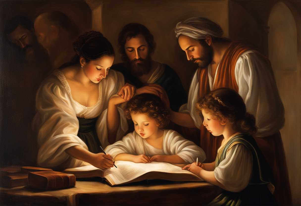 Parents-lovingly-teaching-children-the-Shema-warm-home-soft-lighting-heartfelt-connection-serene_sogu