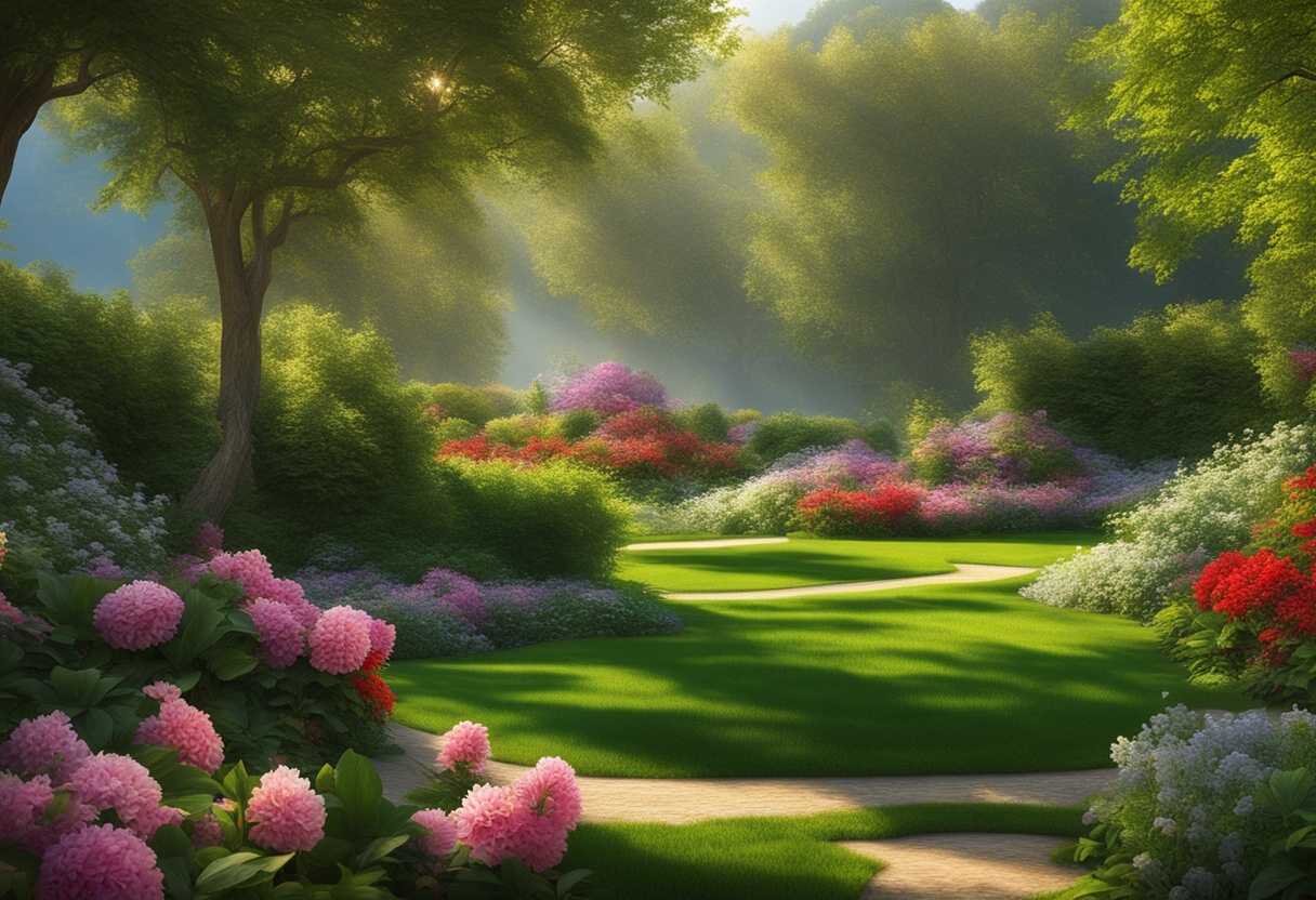Lush-green-landscape-vibrant-flowers-serene-sunlight-peaceful-atmosphere-nature-s-tranquility-h_jary