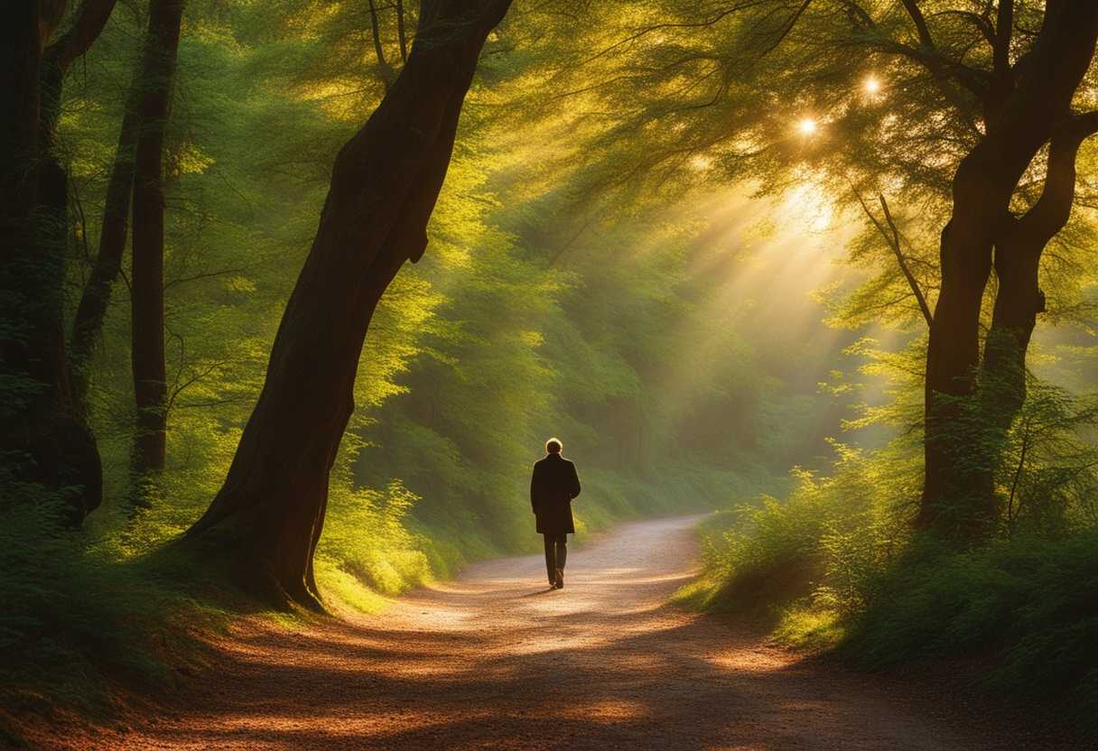 A-serene-forest-path-sunlight-filtering-through-trees-a-traveler-contemplating-choices-peaceful-a_ppqn