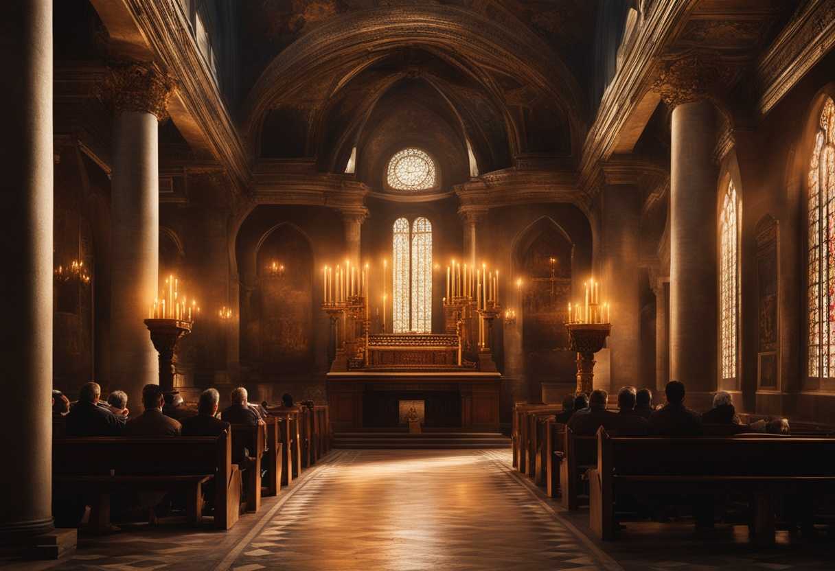 Serene-synagogue-worshippers-in-prayer-flickering-candles-ancient-texts-deep-devotion-tranquil-_ilwc