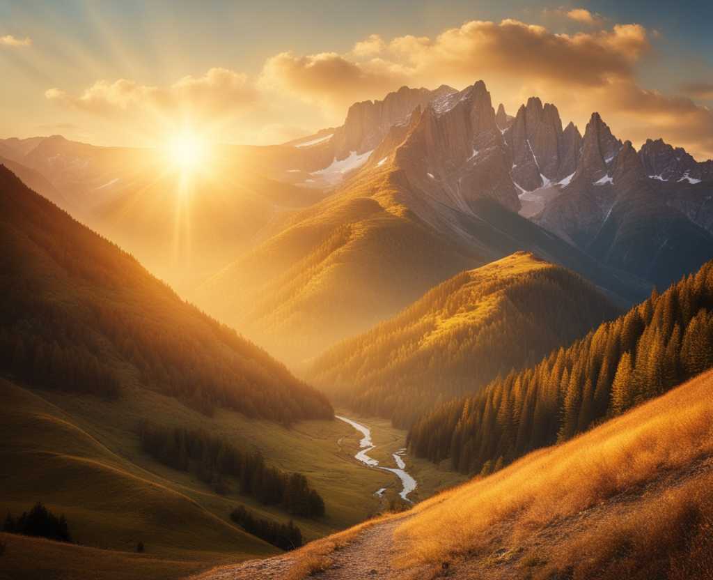 person-standing-in-awe-beautiful-natural-landscape-majestic-mountains-golden-sunlight-warm-glow-