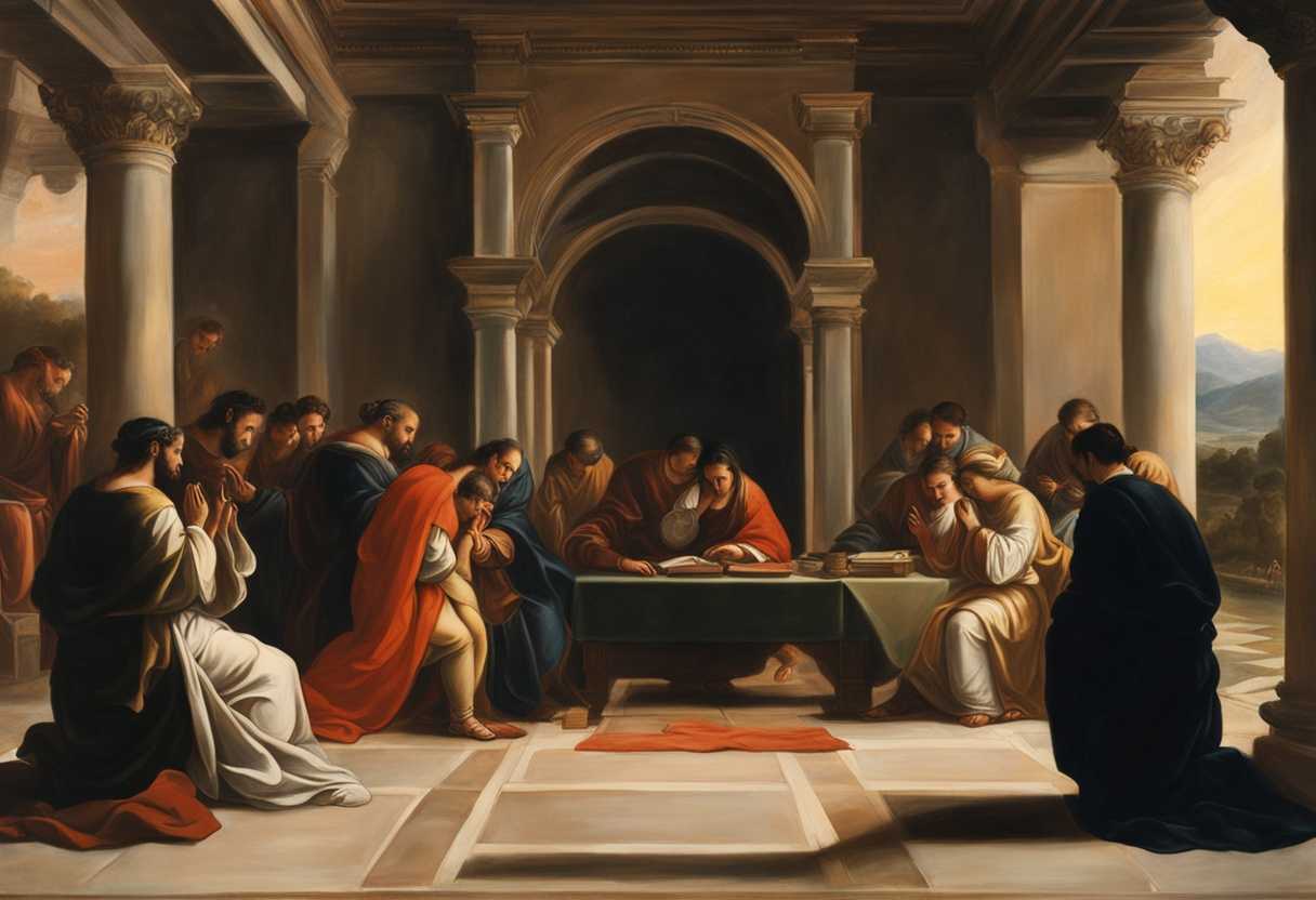 People-praying-at-dawn-in-a-peaceful-setting-immersed-in-spiritual-connection-and-tranquil-beauty_eflp