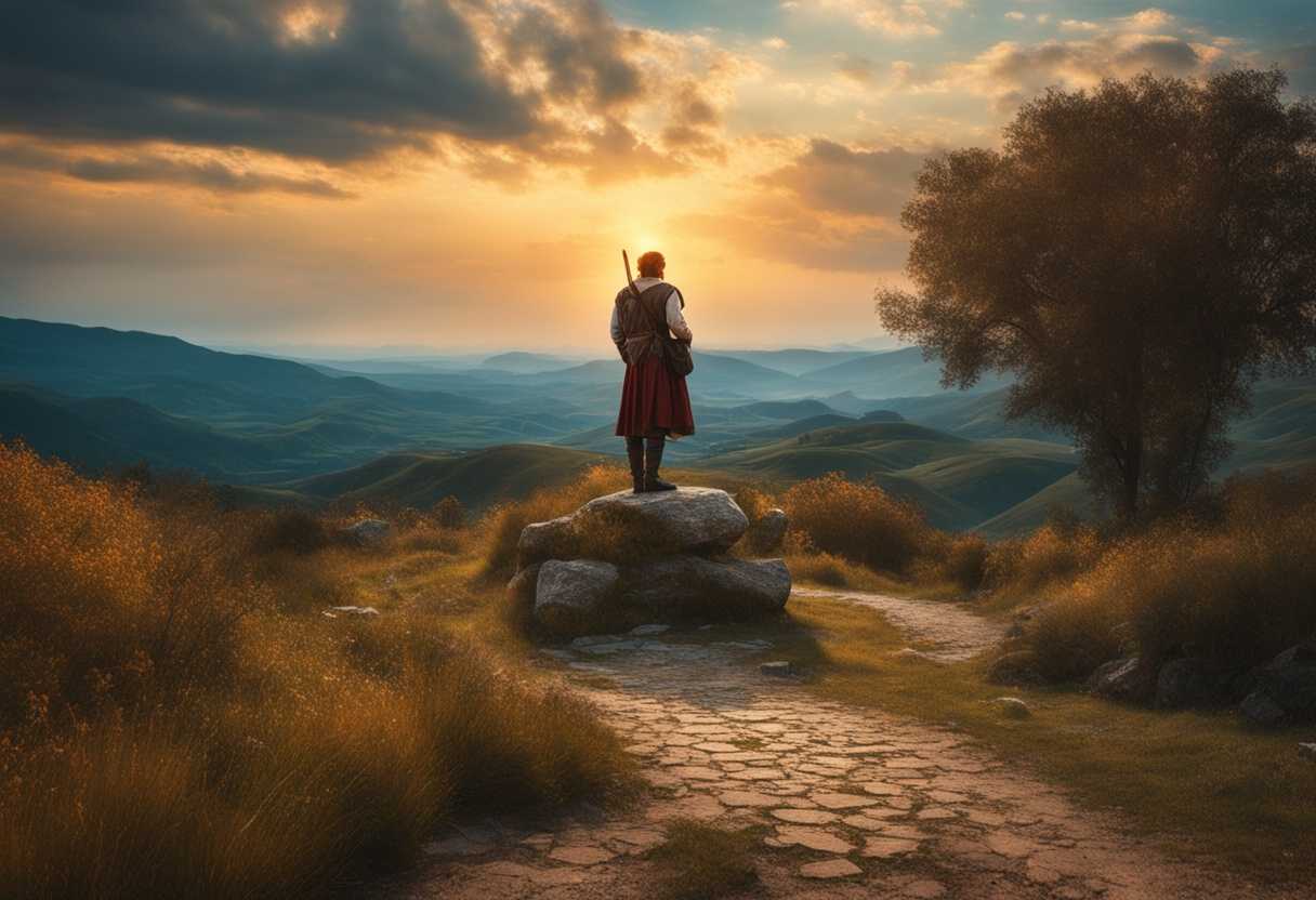 Brave-figure-standing-at-a-crossroads-vibrant-landscapes-hopeful-expression-dynamic-sky-8k-resol_zbsx