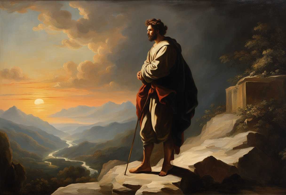 A-determined-figure-standing-atop-a-mountain-gazing-at-distant-challenges-sunrise-illuminating-the_wpyv