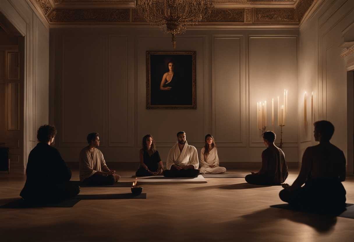 A-group-of-people-meditating-in-a-candlelit-room-seeking-spiritual-connection-and-tranquility_dsrg