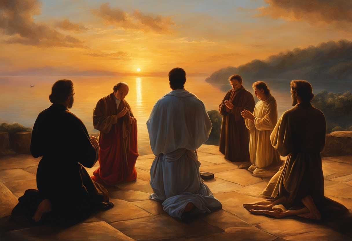 People-gather-in-prayer-at-sunset-united-in-serenity-and-spiritual-connection_bjuo