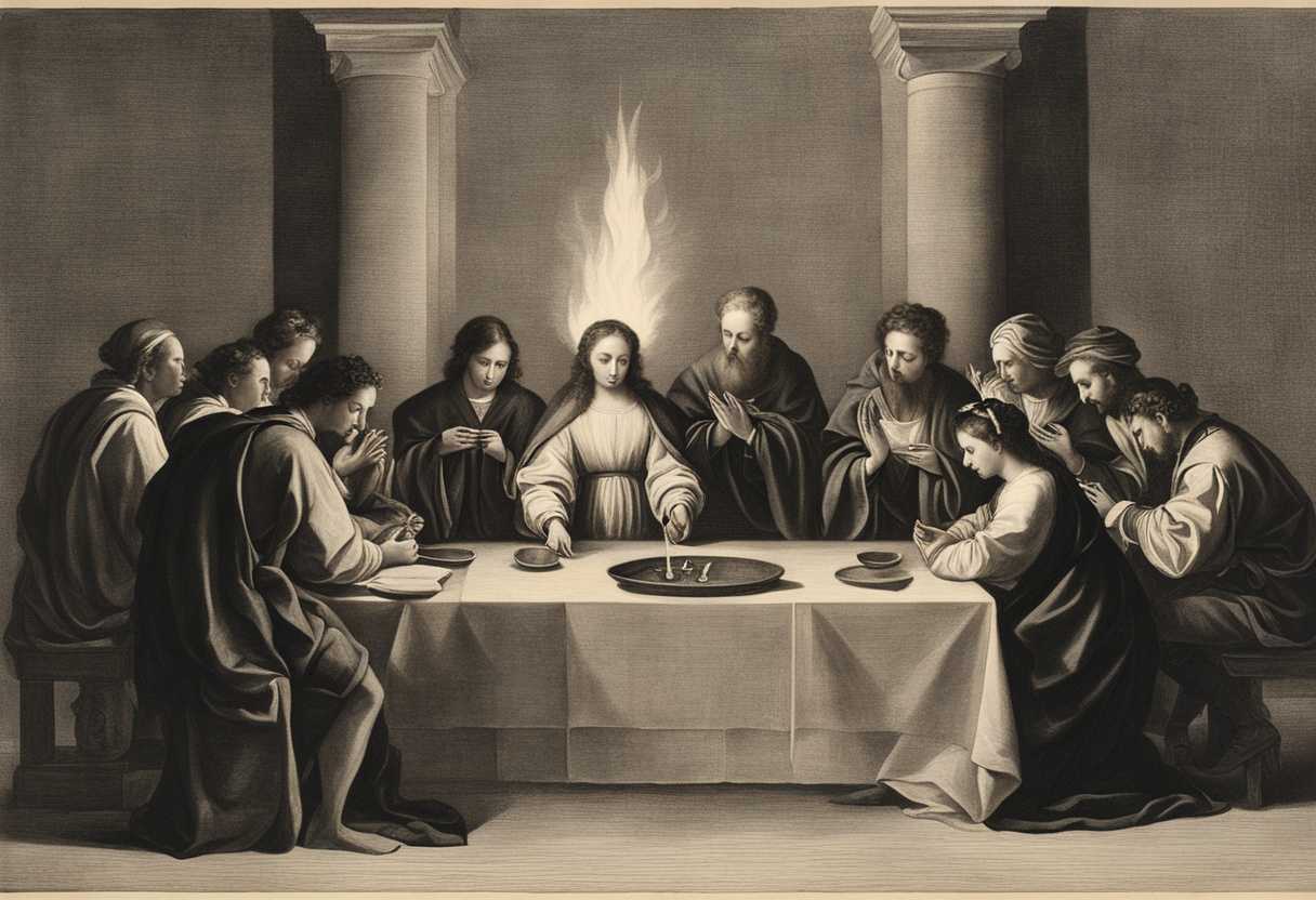 A-group-of-people-praying-in-candlelight-creating-a-serene-and-reverent-atmosphere_gomv