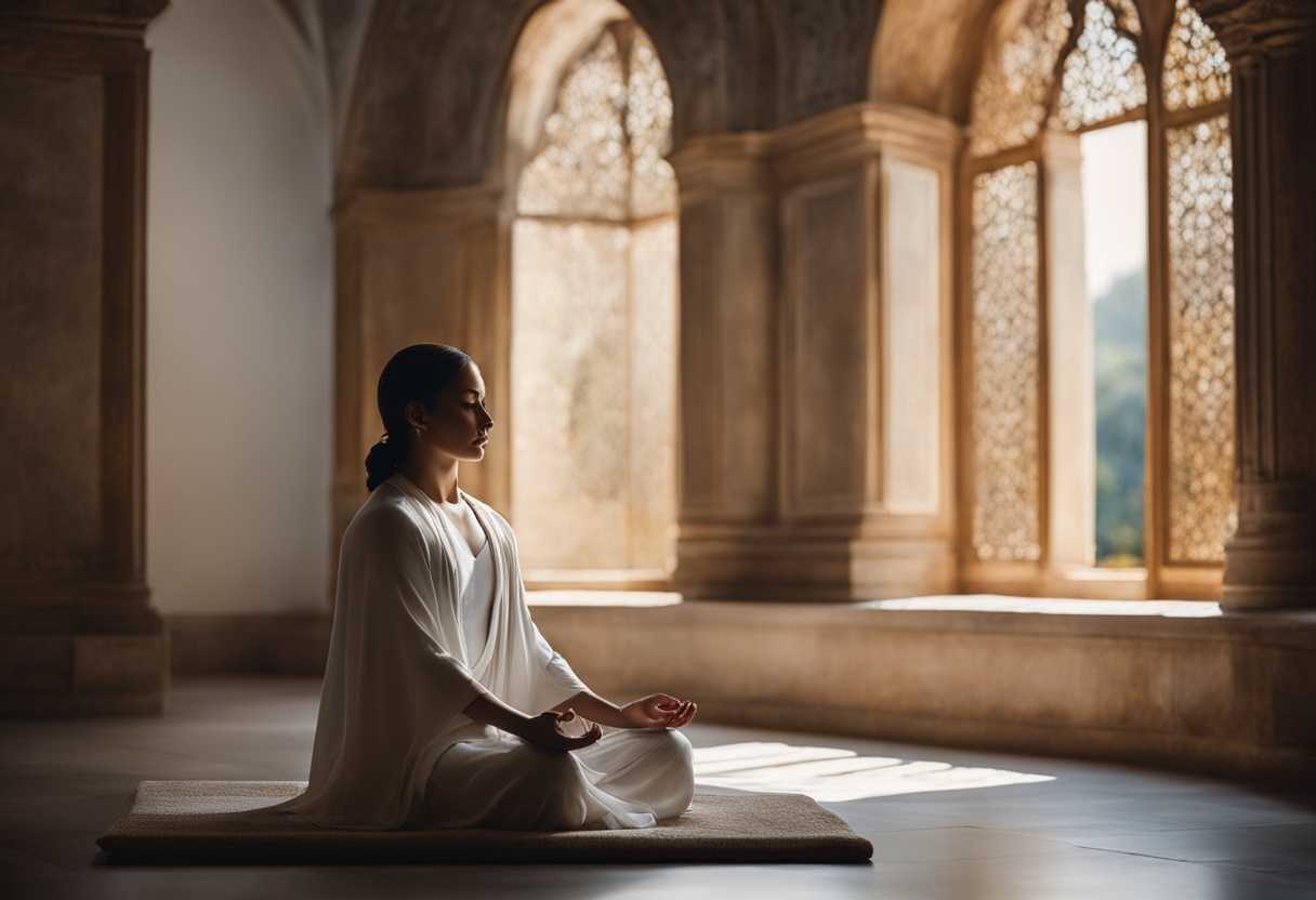 A-person-meditating-in-a-tranquil-space-bathed-in-soft-light-seeking-inner-peace-and-rejuvenation_qszk