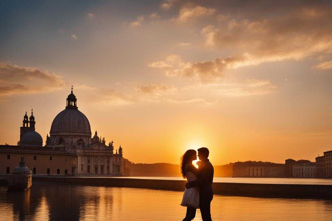 young-couple-embracing-under-a-golden-sunset-silhouettes-against-vibrant-sky-relaxed-natural-poses