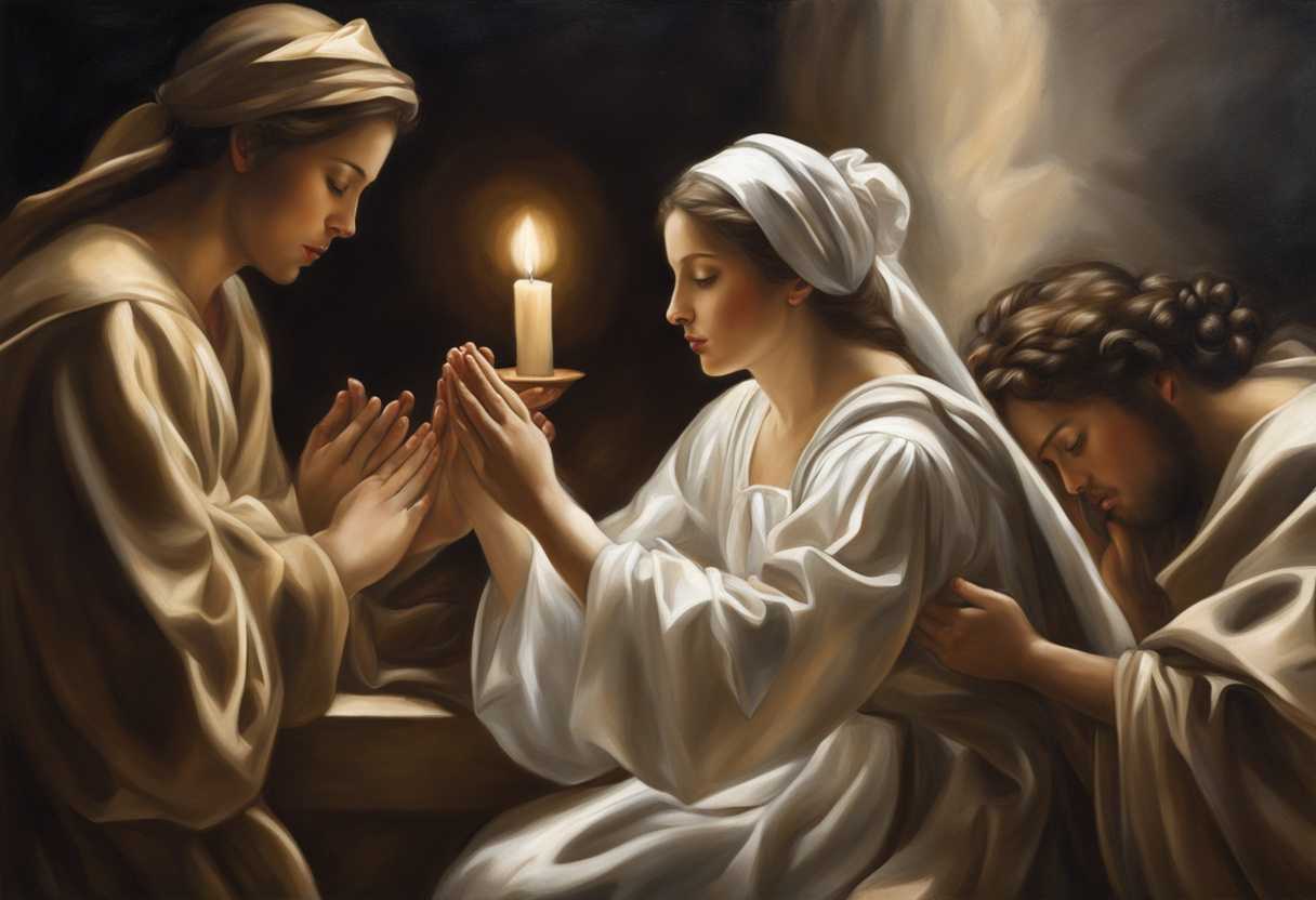 Loved-ones-unite-in-prayer-bathed-in-soft-light-faces-filled-with-hope-and-vulnerability_tvcd