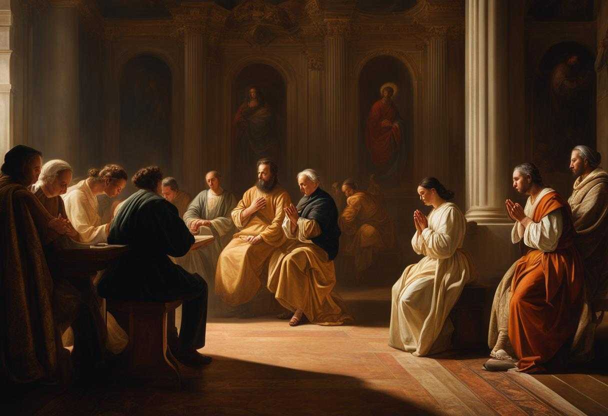 A-diverse-group-of-individuals-pray-together-bathed-in-a-soft-warm-light_mlvi