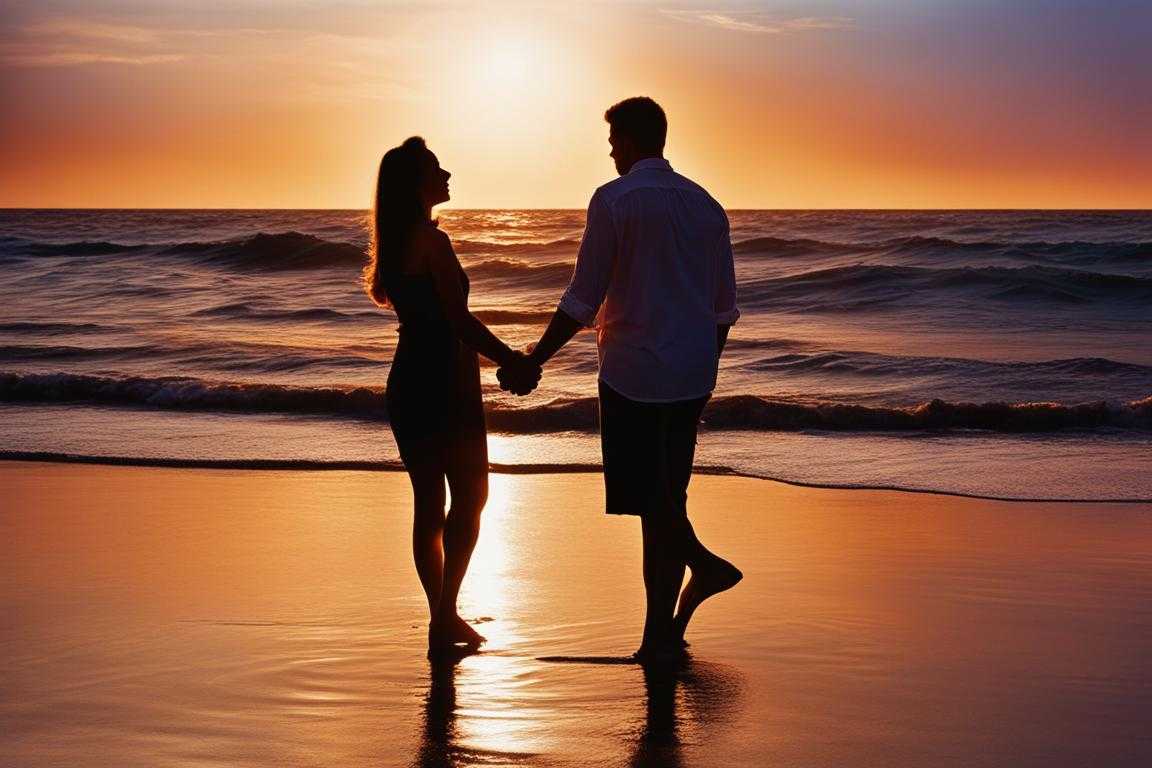 couple-standing-on-a-beach-at-sunset-silhouettes-framed-against-vibrant-hues-of-the-setting-sun-ge