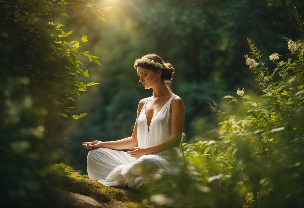 Serene-figure-meditating-in-nature-surrounded-by-vibrant-greenery-soft-sunlight-peaceful-atmosphe_rztz