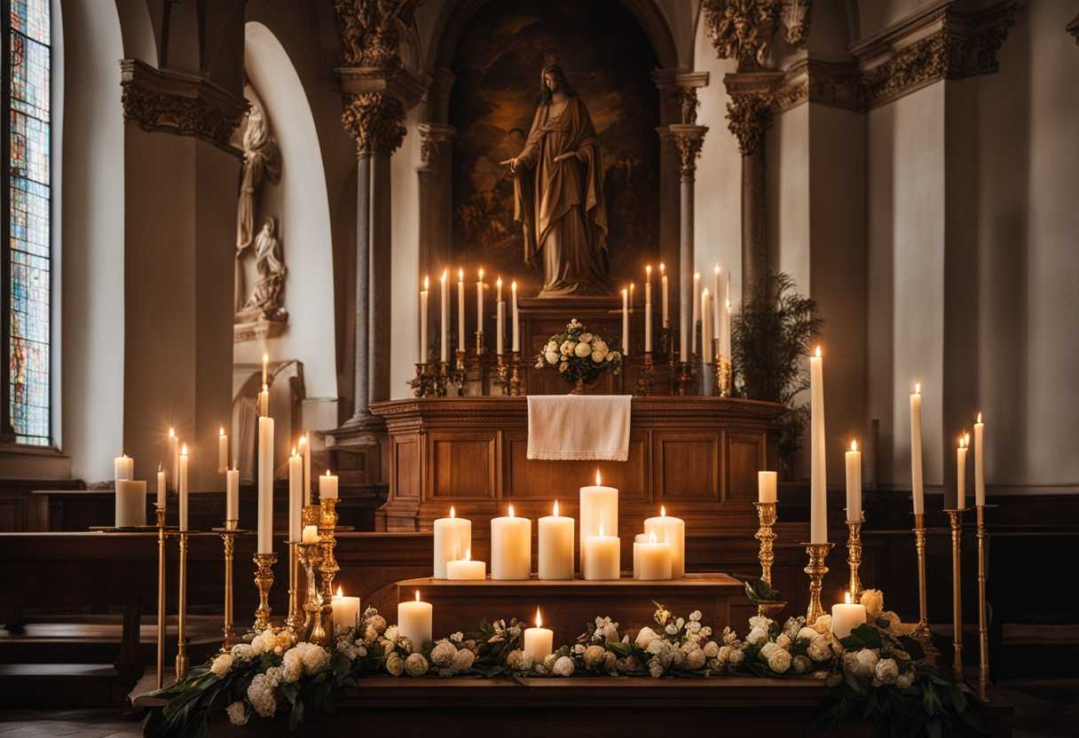 A-serene-church-altar-adorned-with-candles-a-cross-and-soft-light-evoking-reverence_bvii