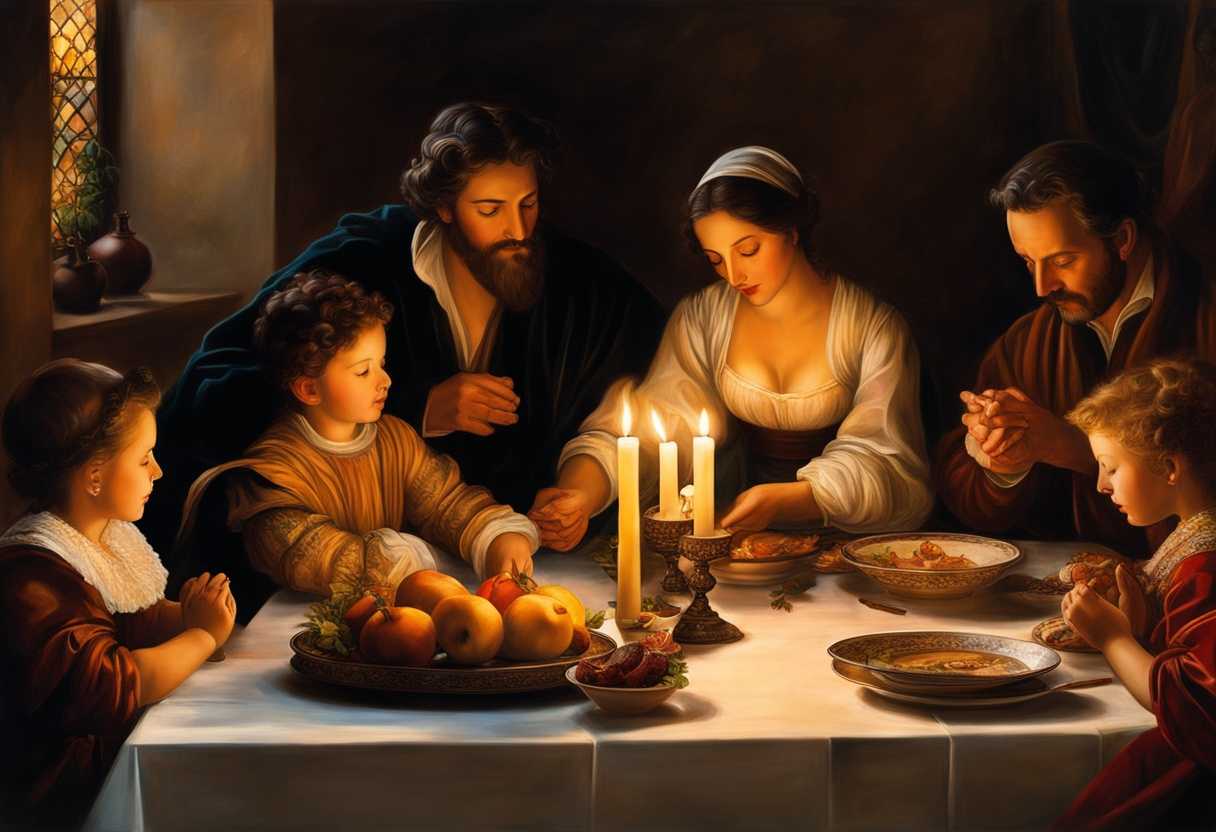 Family-gathered-around-a-beautifully-set-table-hands-joined-in-prayer-warm-candlelight-joyful-atm_ndjv