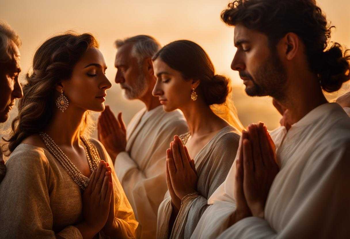 group-of-people-praying-soft-light-setting-sun-warm-glow-heads-bowed-reverence-peace-devotion_kwit