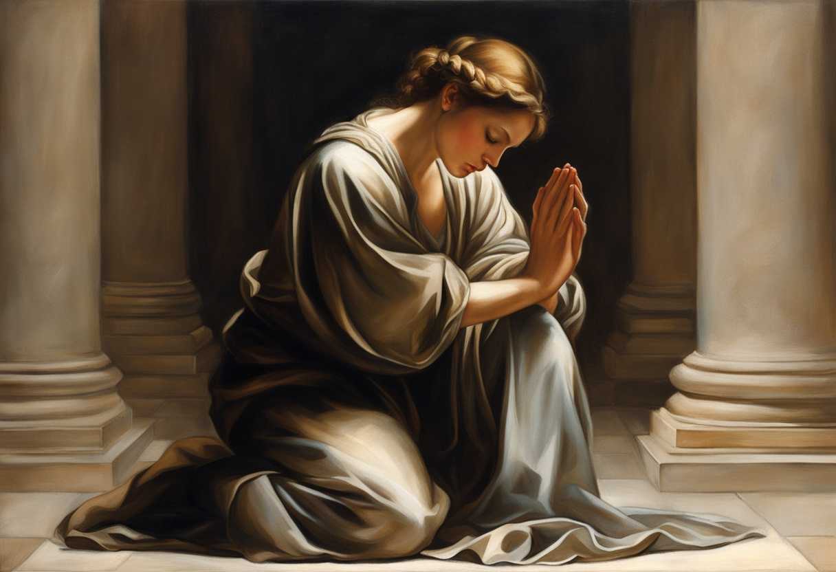 A-person-kneeling-in-prayer-surrounded-by-soft-light-embodying-strength-and-resolve-serene-expres_eqzx