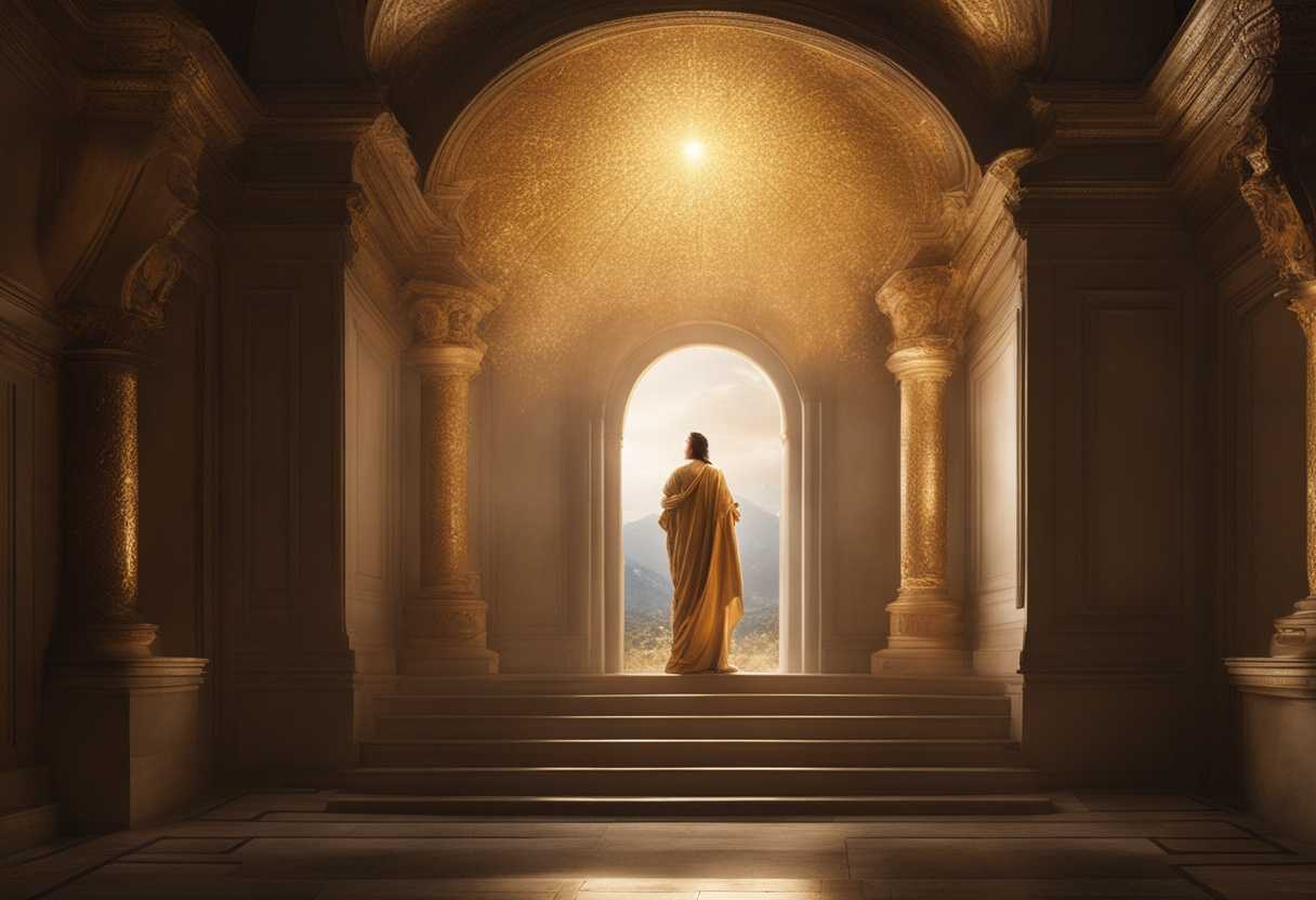 A-guardian-figure-stands-at-a-mystical-doorway-shimmering-light-ancient-symbols-serene-atmosphere_spzr