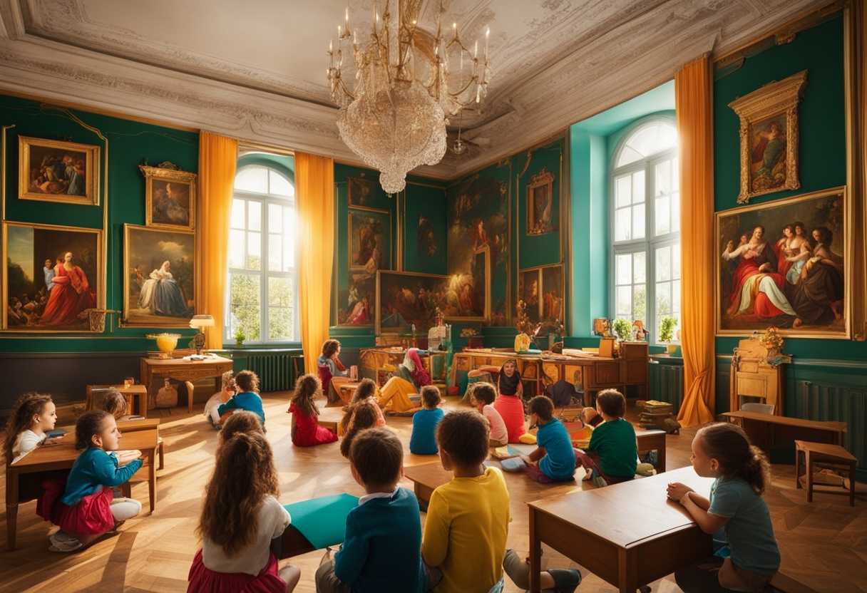 Colorful-classroom-filled-with-eager-children-engaging-with-books-and-playful-learning-activities-_okev