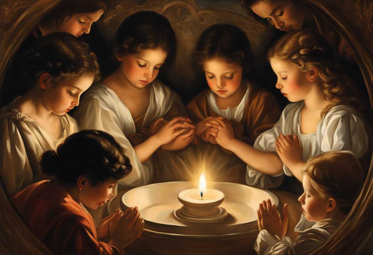Children-in-a-circle-eyes-closed-holding-hands-expressing-gratitude-and-hope-in-prayer_qckn