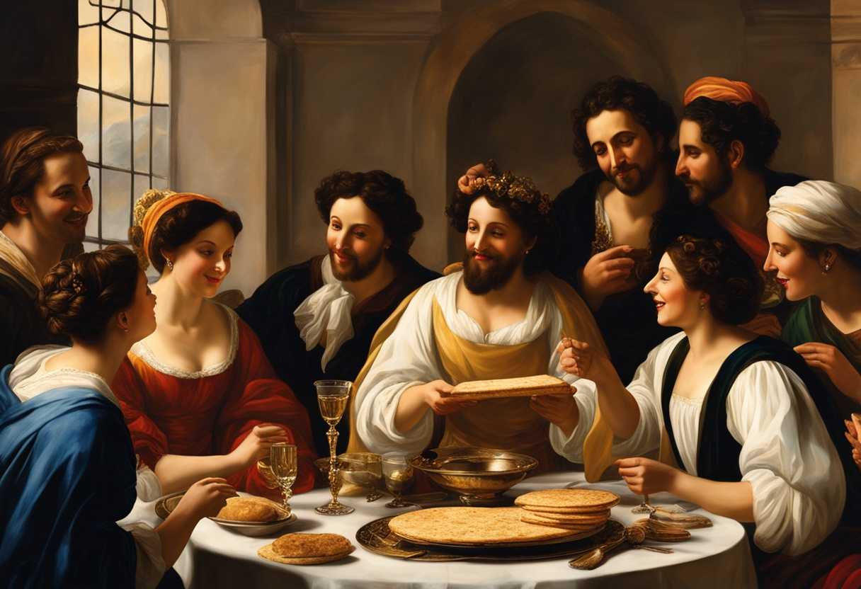 Joyful-gathering-diverse-people-sharing-matzah-vibrant-decorations-festive-atmosphere-warm-smile_xaki