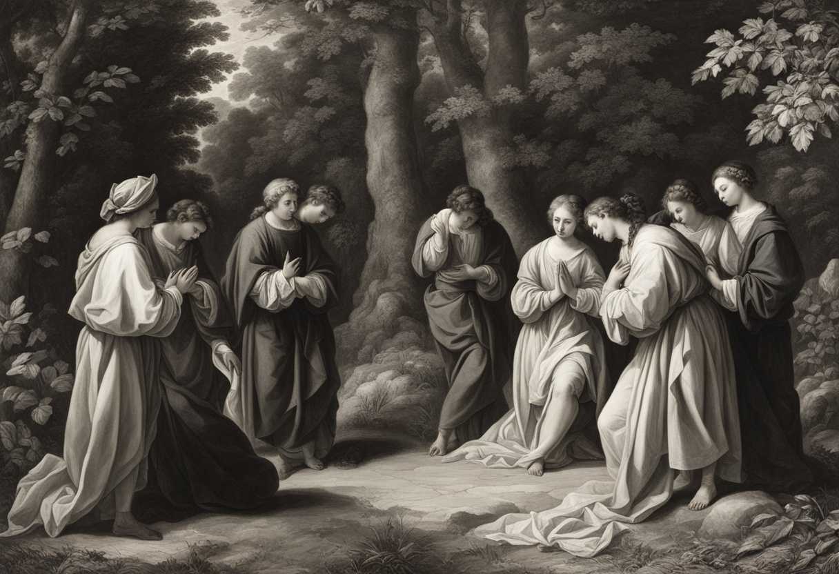 People-praying-in-a-tranquil-forest-clearing-eyes-closed-hands-clasped-united-in-reverence_umsm