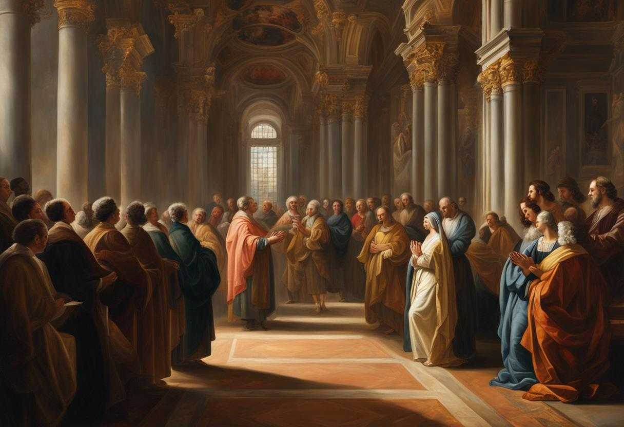 A-diverse-group-of-people-pray-together-in-a-church-united-in-faith-and-peace_fxdk