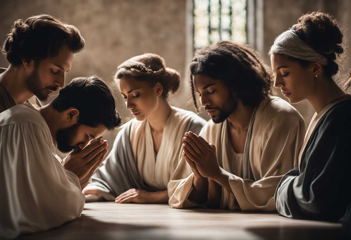 A-diverse-group-of-individuals-praying-together-in-a-circle-bathed-in-soft-natural-light_dauf